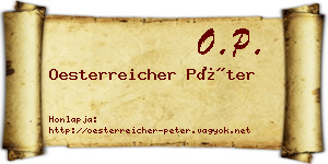 Oesterreicher Péter névjegykártya